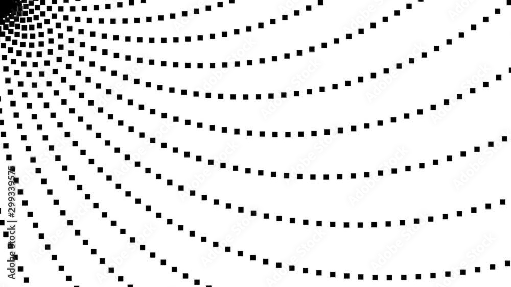 Fanned Fronds Spokes of a Spiral of Squares Spinning Loop