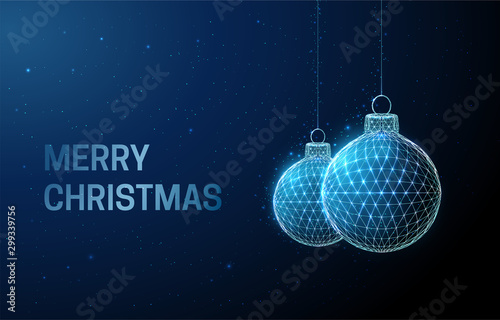 Abstract Happy New Year greeting card with christmas toys