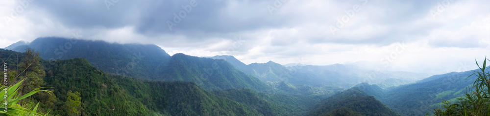Panoramic of mountains at Thailand.
