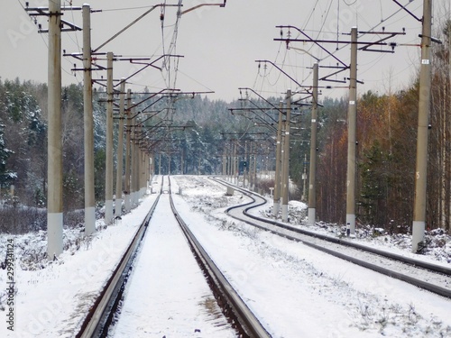 railway in winter
