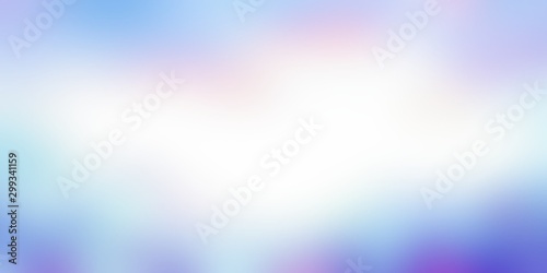 Wonderful blue lilac iridescente vignette pattern on white empty background. Magical defocused illustration.
