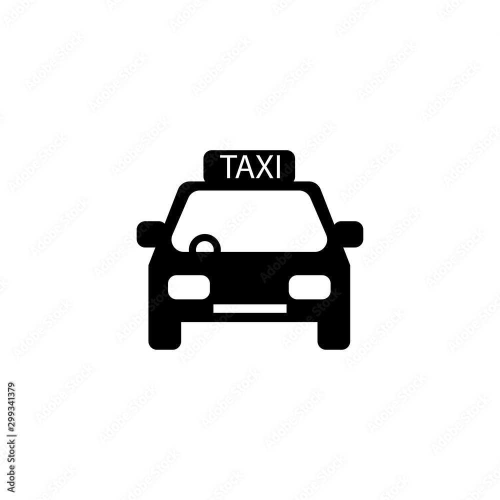 solid icon of taxi car ,vector illustrations