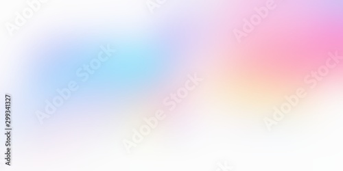 Rainbow blurred pattern on white empty background. Pink blue yellow defocused abstract illustration. 