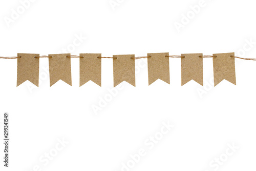 craft flags white background isolated