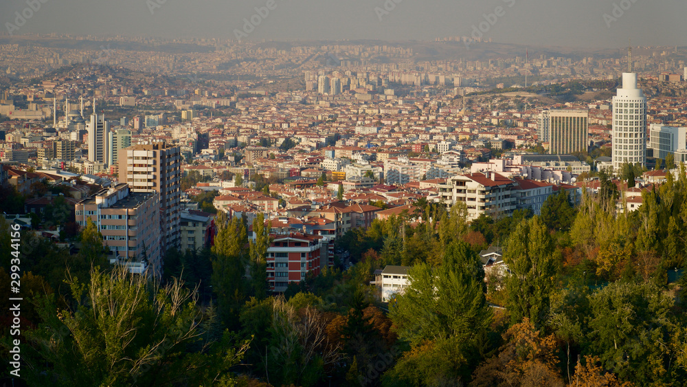 Fototapeta premium Botanical park and Turkey's capital, Ankara