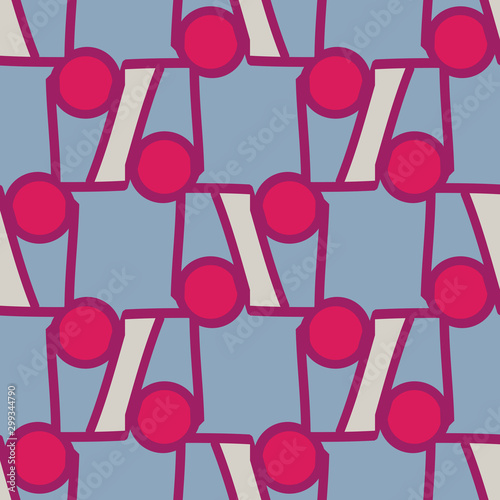 Bright seamless pattern with circular geometric shapes.