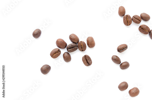 Roasted coffee beans texture background.
