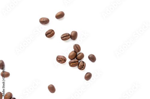 Roasted coffee beans texture background.