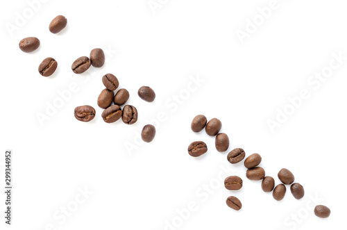 Roasted coffee beans texture background.