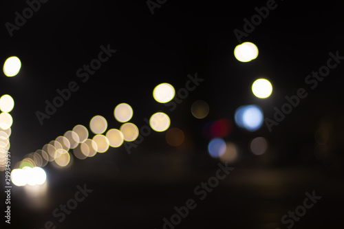 Bokeh of road lights in the city © Vasyl Kravchenko