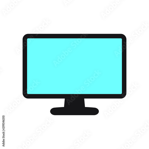 Computer monitor screen flat icon