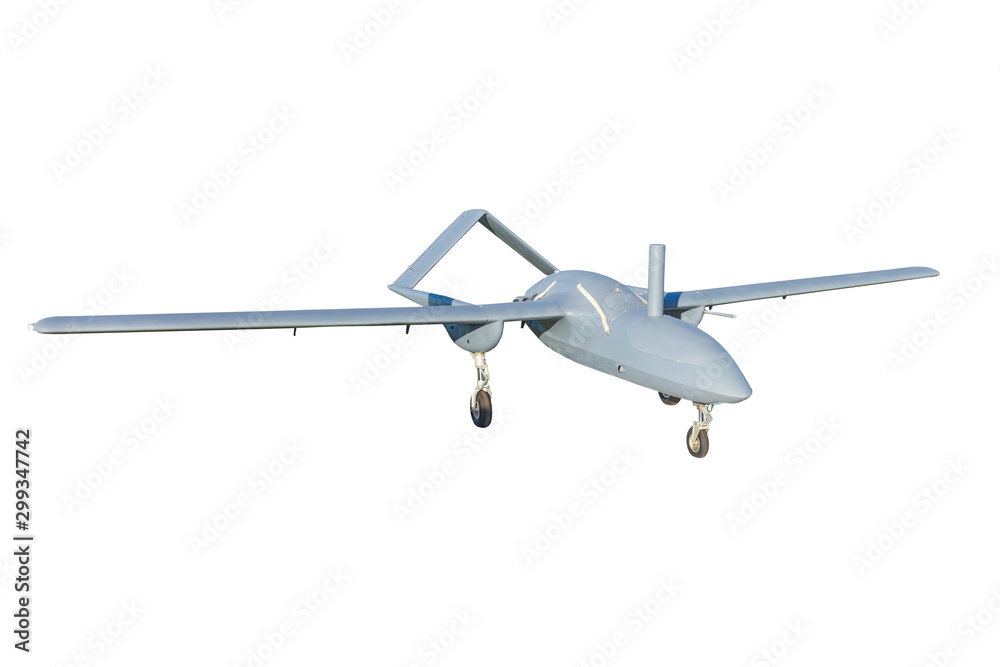 Military combat UAV drone isolated on white background. Military combat UAV drone isolated on white background.