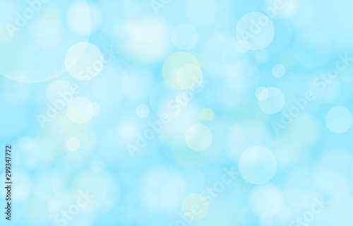 Bokeh on the blue background. Vector blur abstract texture with lot of bubble