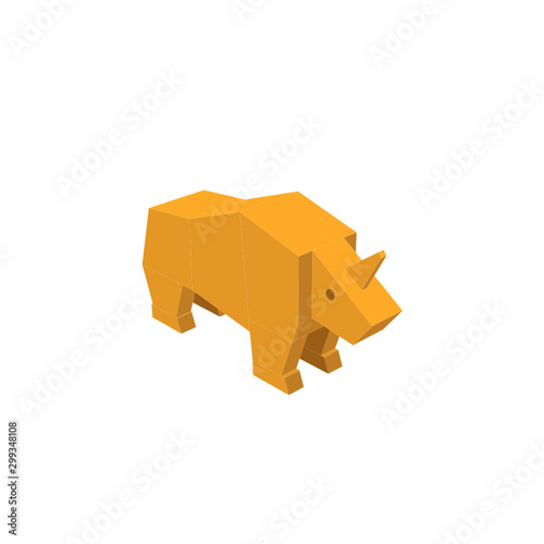 coloring icon of the rhinoceros