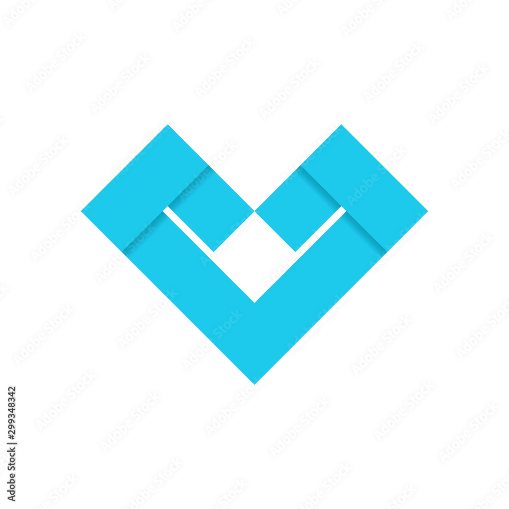 Love logo mosaic design minimal clean and simple technology business logo Love logo mosaic design minimal clean and simple technology business logo