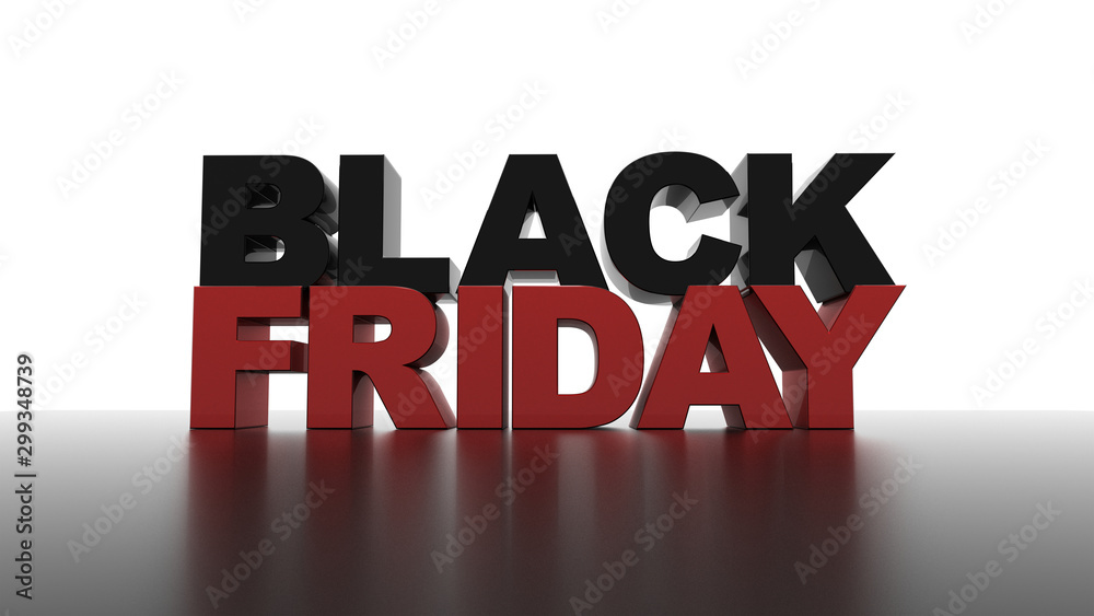 Fototapeta premium black friday 3d illustration