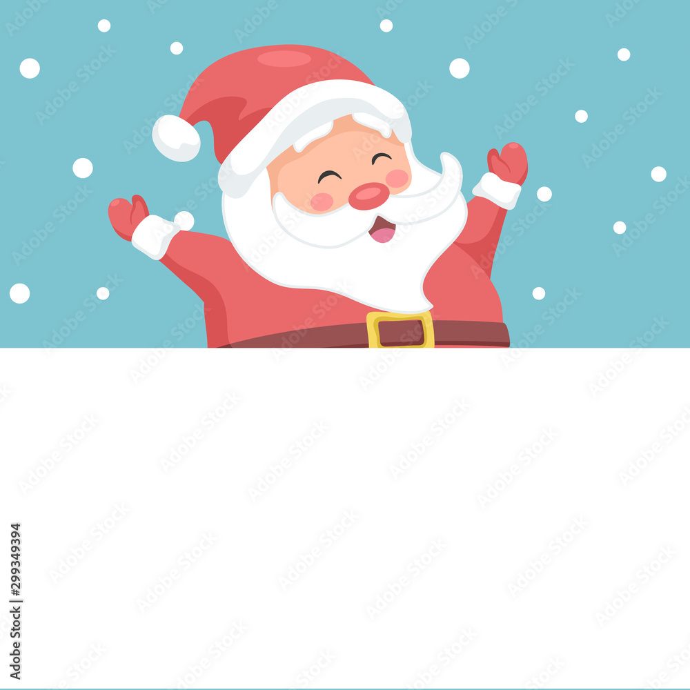 Vector design of cheerful Santa Claus for Christmas card