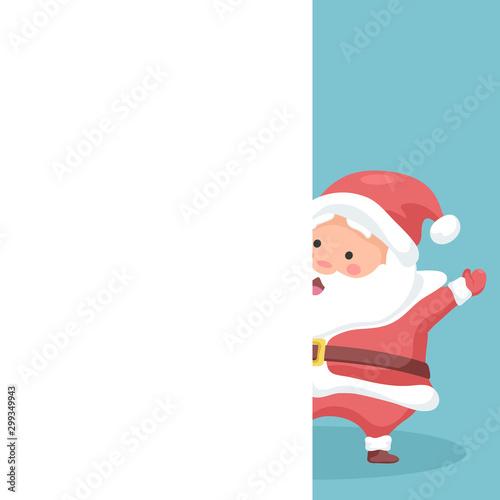 Christmas card to write dedication of happy Santa Claus © Ipajoel