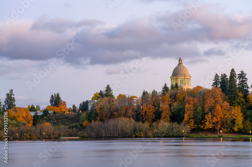 Washington State Capitol Above Capitol Lake, Olympia Washington
