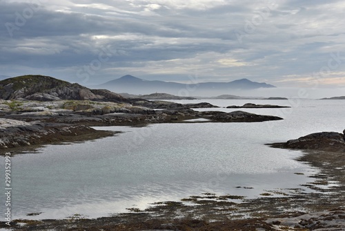 Beautiful norwegian landscape by the sea