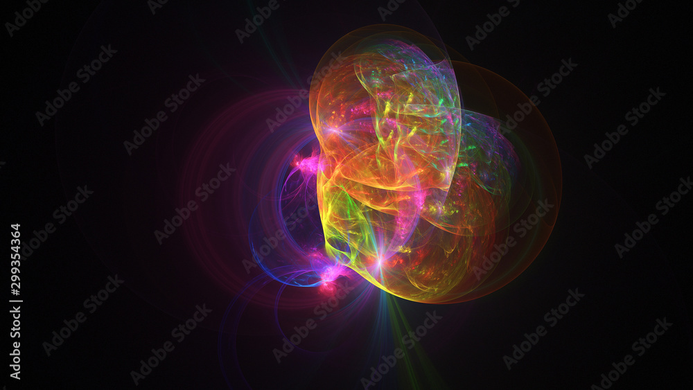 Abstract transparent rainbow crystal shapes. Fantasy light background. Digital fractal art. 3d rendering. Abstract transparent rainbow crystal shapes. Fantasy light background. Digital fractal art. 3d rendering.