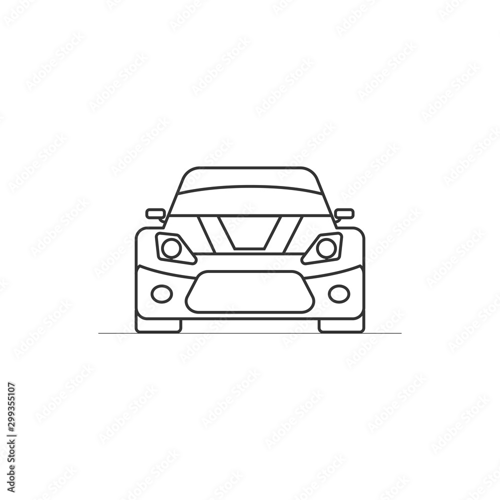 line icons for black car ,vector illustrations