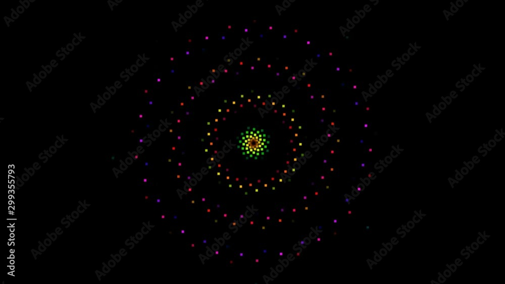 Disco Pixels Circular Pixelated Lighting Effect Pattern Loop Disco Pixels Circular Pixelated Lighting Effect Pattern Loop