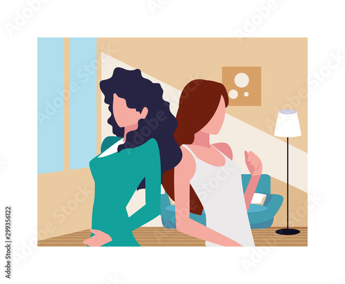 Supermodels avatar women vector design