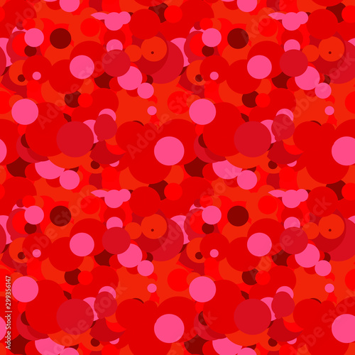 seamless pattern with various red circles