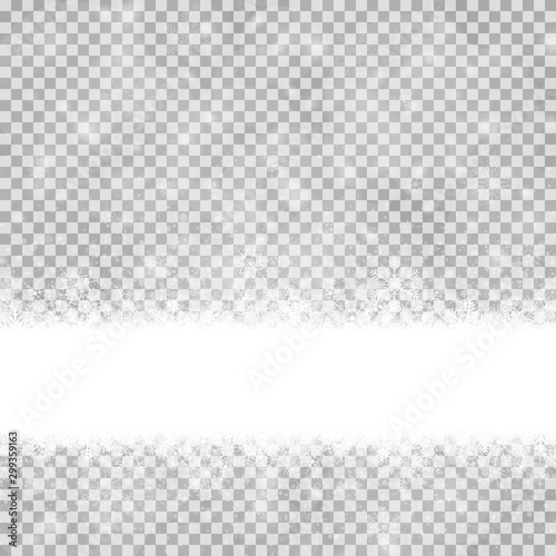 snow flakes background with transparency