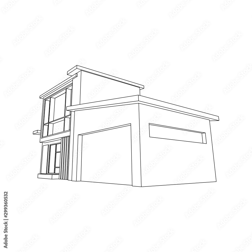 Architecture Building construction design line art isolated images Architecture Building construction design line art isolated images