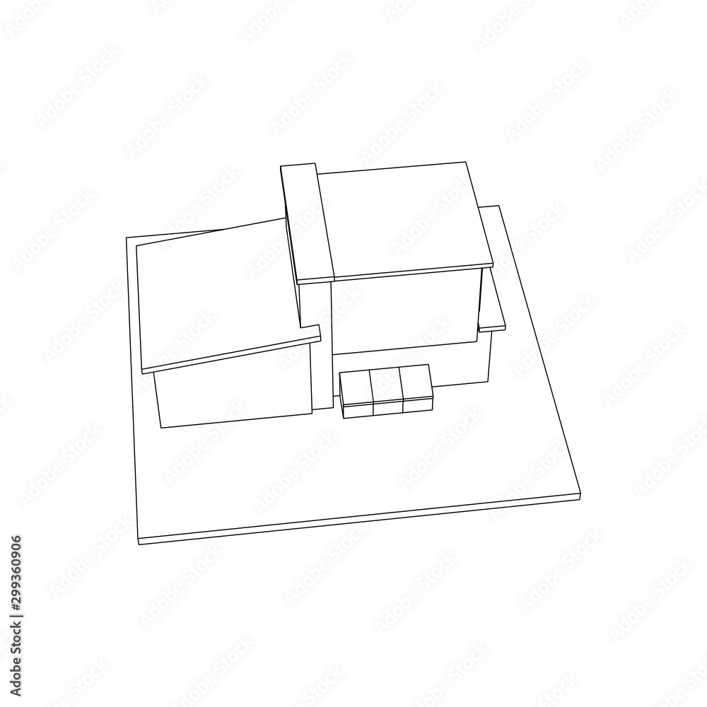 Architecture Building construction design line art isolated images Architecture Building construction design line art isolated images