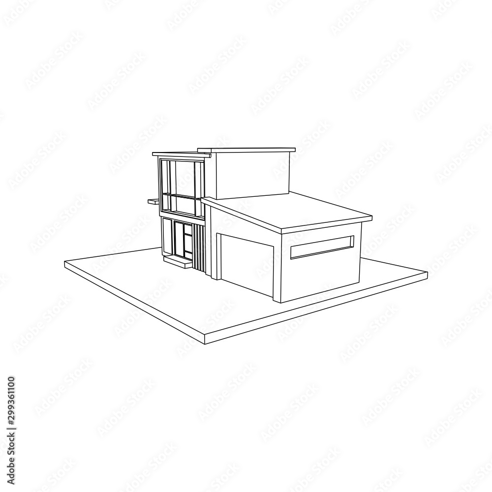 Architecture Building construction design line art isolated images Architecture Building construction design line art isolated images