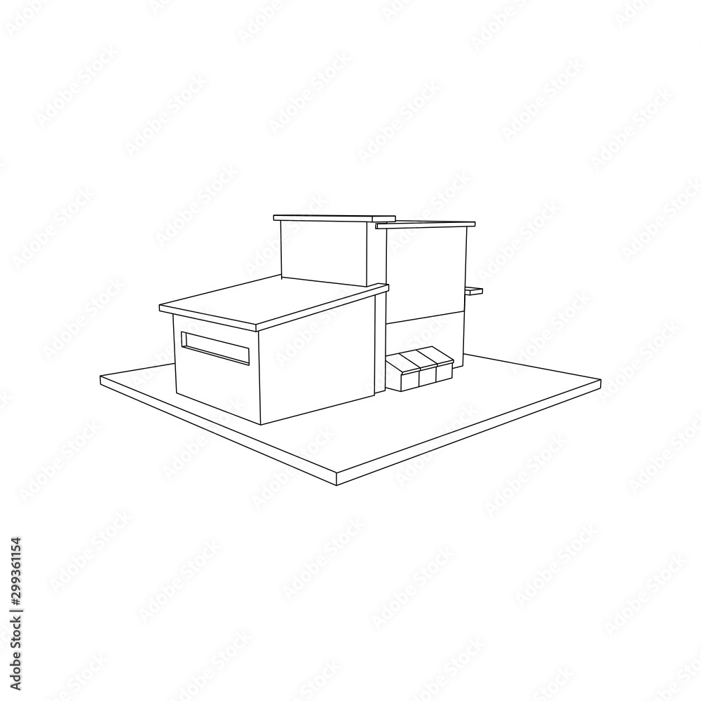 Architecture Building construction design line art isolated images Architecture Building construction design line art isolated images