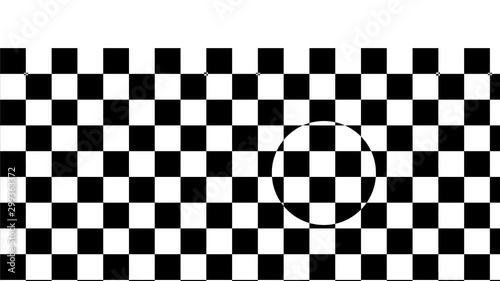 Lens Mask Inverting a Checkerboard Chequerboard Chess Board Grid Endless Loop