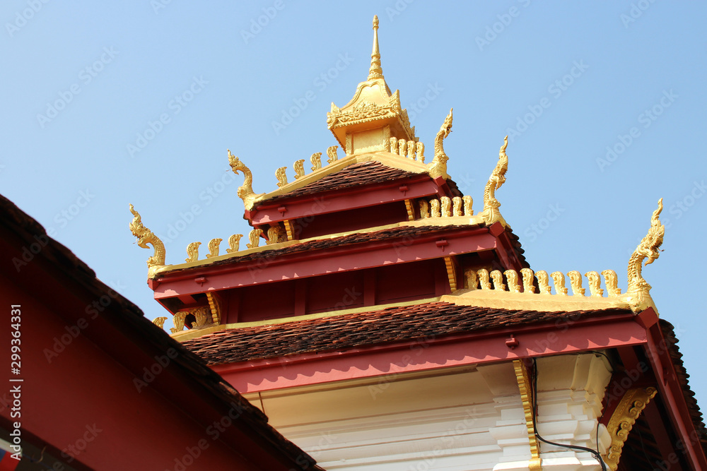 buddhist temple (pha that luang) in vientiane (laos)