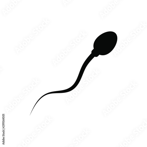 Spermatozoon sperm icon isolated on white background photo