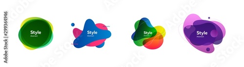 Fluid design shapes with inscriptions