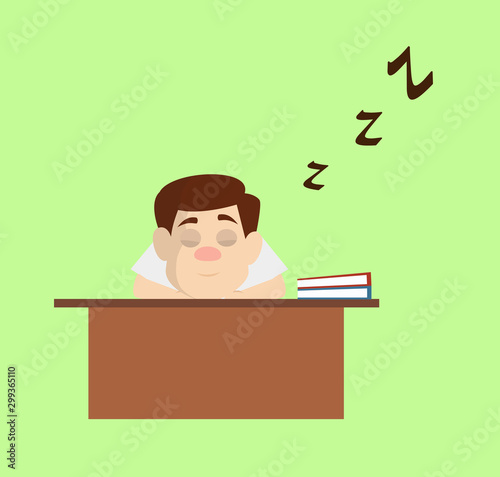 Physician Doctor - Sleeping on Office Desk