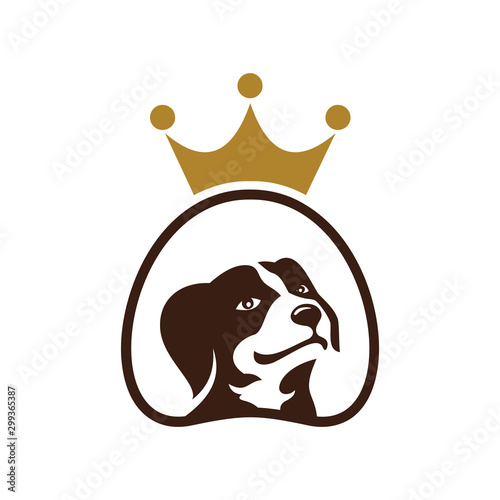 king dog pets vector logo icon