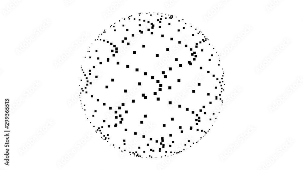 Abstract Earth Spinning Globe Mask Pattern Animation