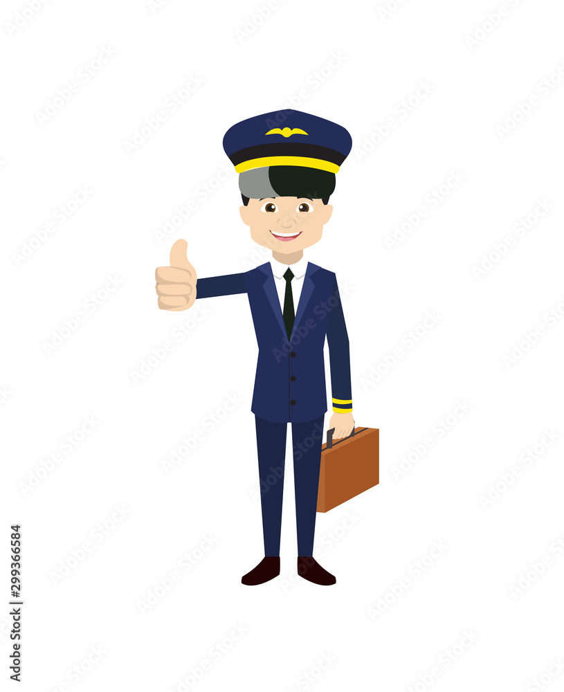 Pilot - Showing a Thumb Up