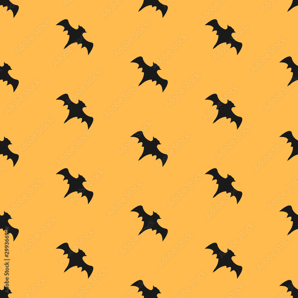 Seamless pattern with flying bats Seamless pattern with flying bats
