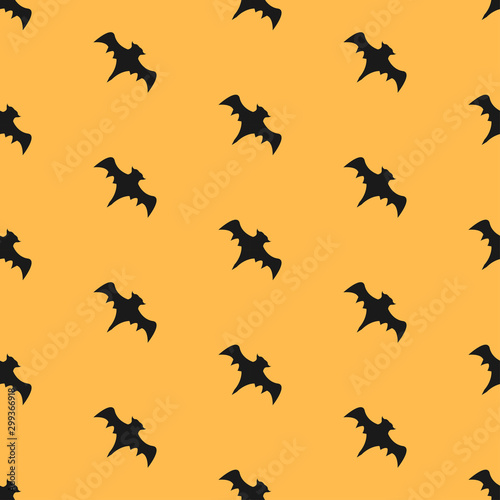 Seamless pattern with flying bats