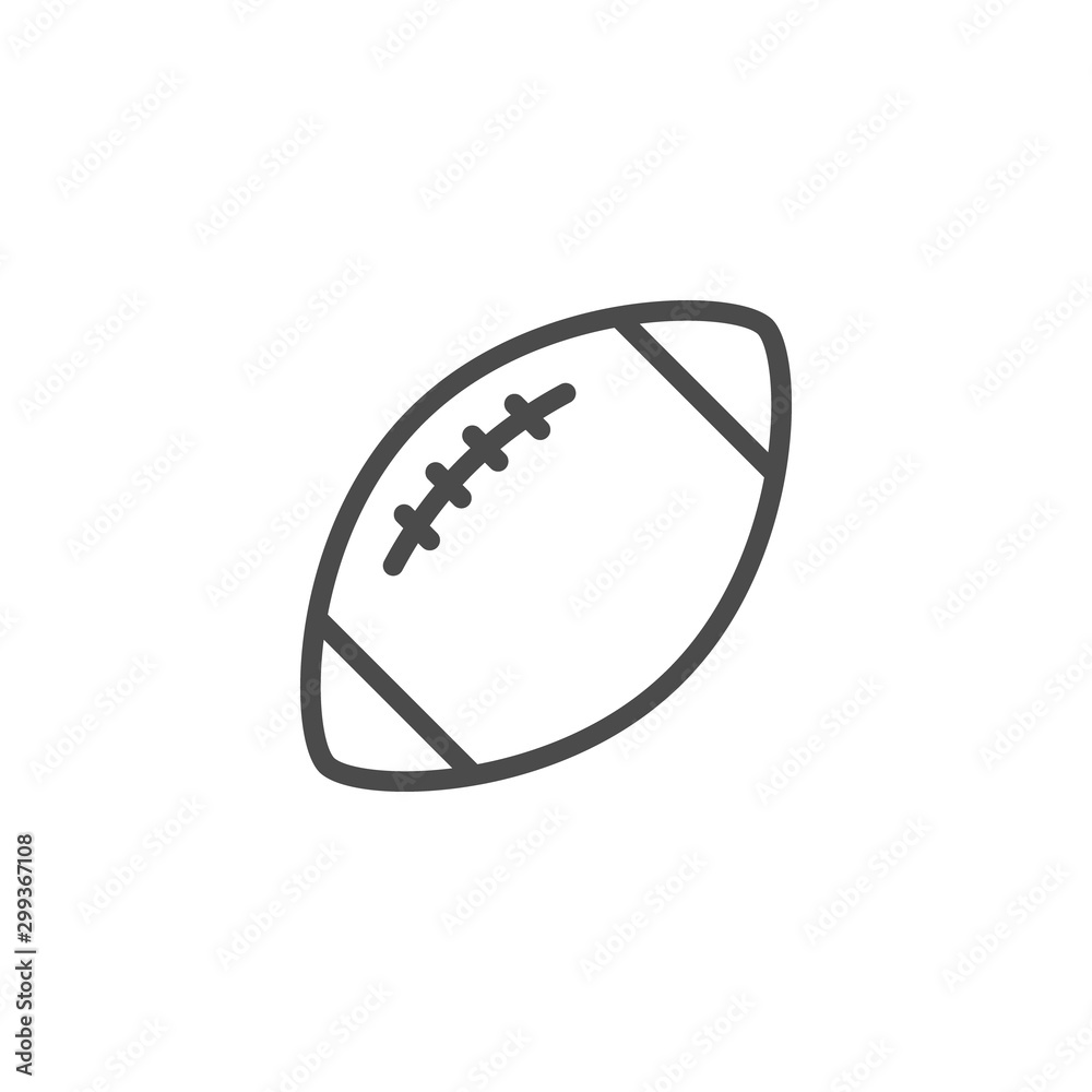 American football ball line outline icon American football ball line outline icon