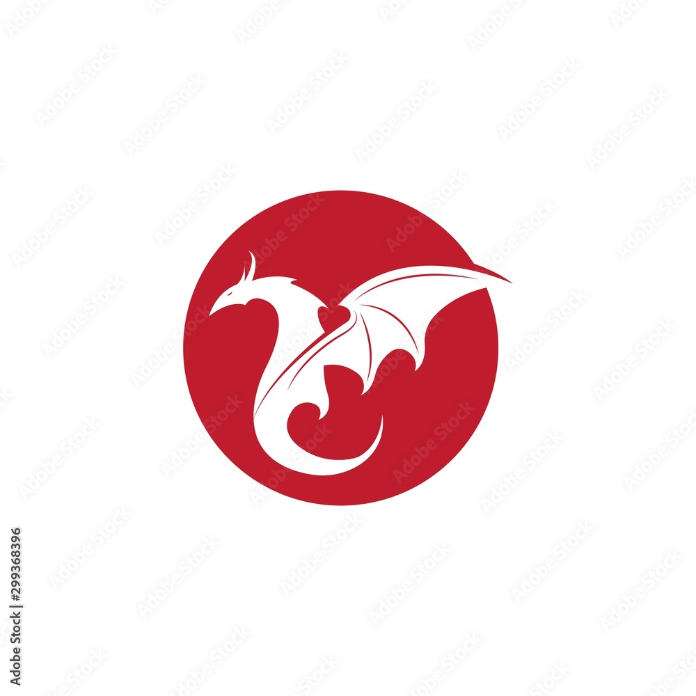Dragon logo vector template illustration design Dragon logo vector template illustration design