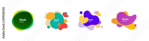 Gradient abstract banners with text sample