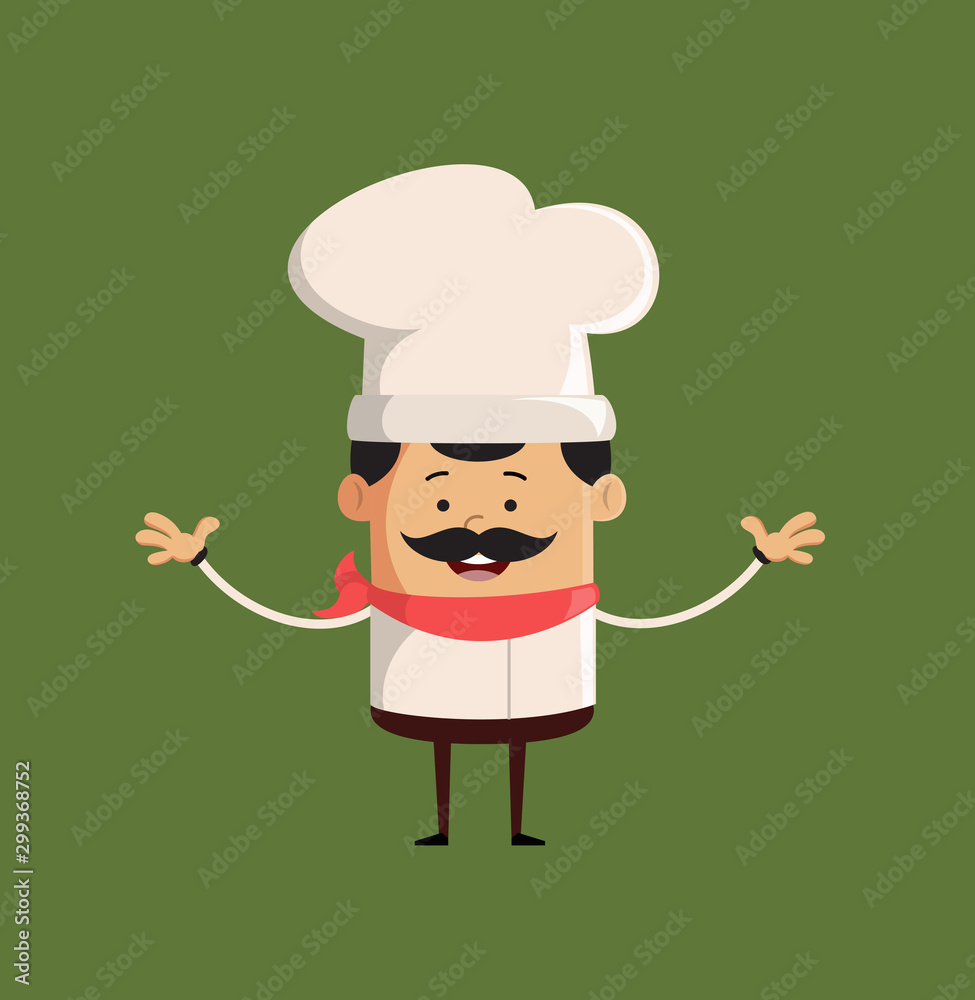 Professional Cute Chef - Standing in Presenting Pose Professional Cute Chef - Standing in Presenting Pose