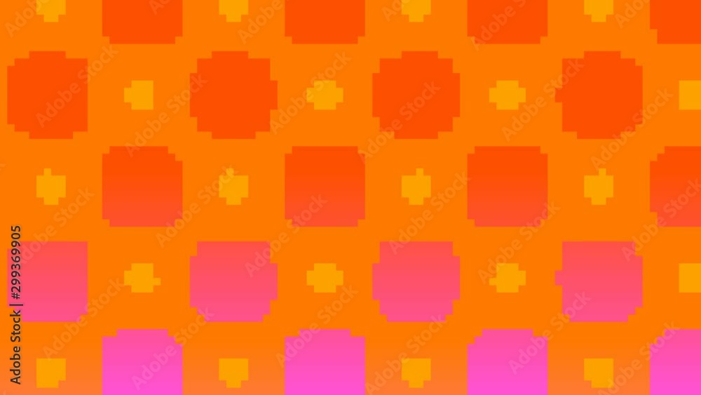 Endless Loop of Posterized Dots Filling Frame in 70s Colors Endless Loop of Posterized Dots Filling Frame in 70s Colors