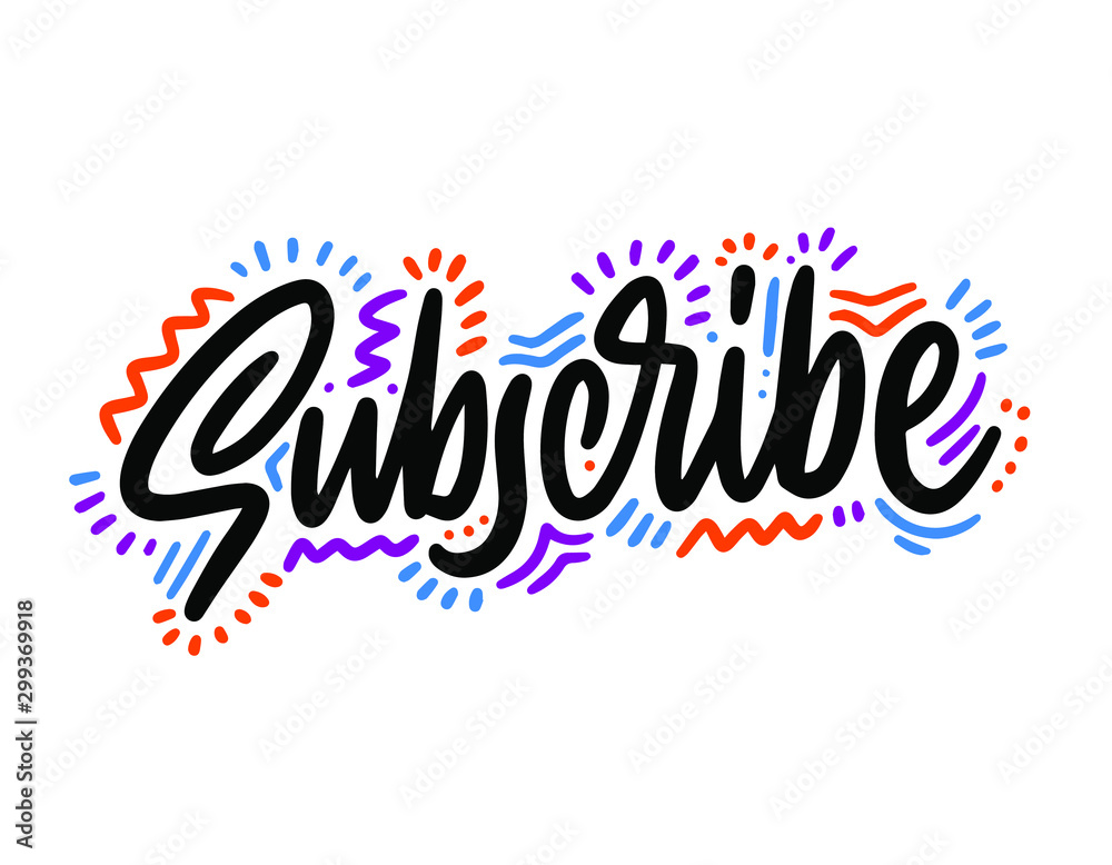 Subscribe button. Social media element channel, video content. Blogging. Background subscribe. Vector illustration. EPS 10